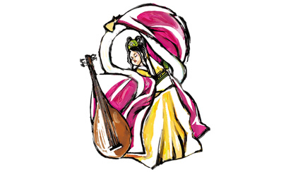 大きなうめの樹の下で黄金梅